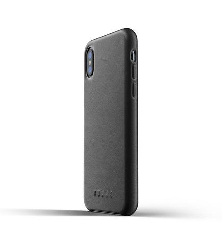 Mujjo - Full Leather Case for iPhone X/XS, Blk